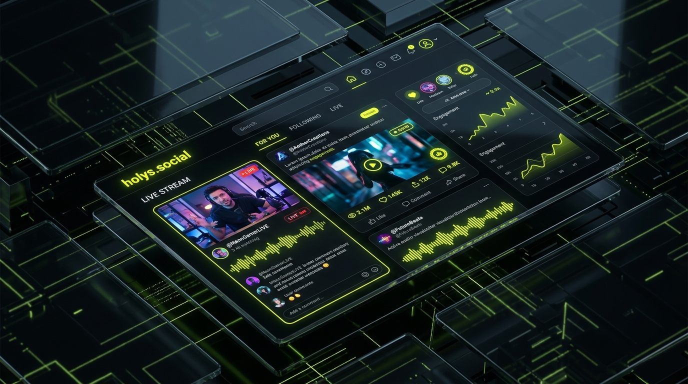 holys.social 8K UI/UX Platform Interface